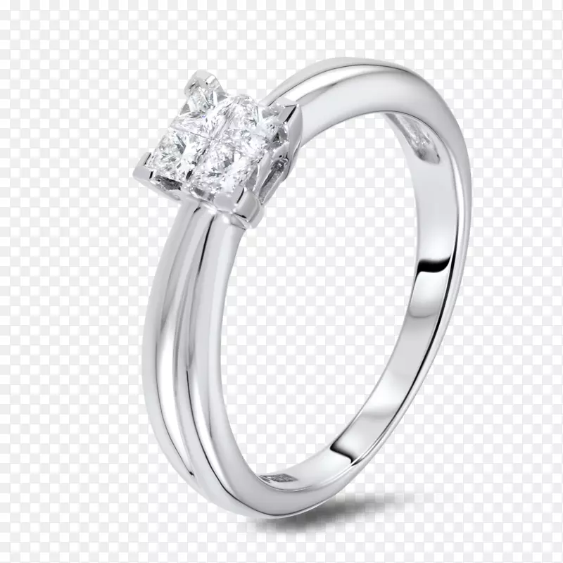 订婚戒指珠宝钻石公主切割订婚戒指