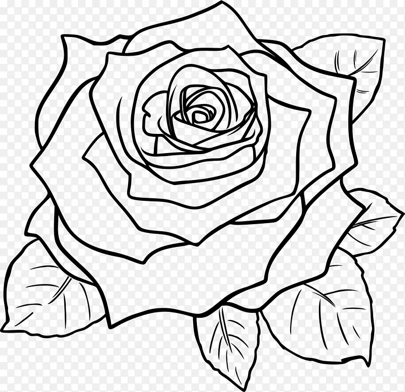 黑色玫瑰剪贴画花