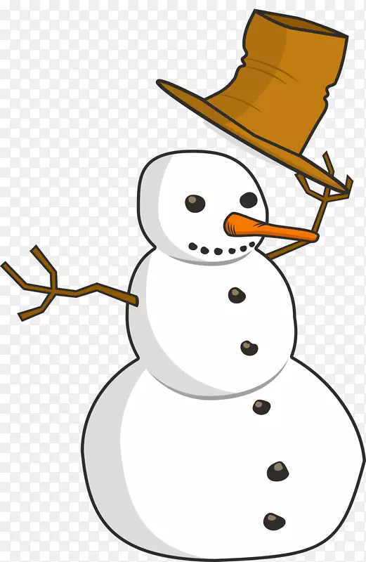 雪人帽尖夹艺术-雪人