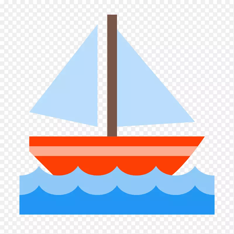 帆船航行计算机图标.航行
