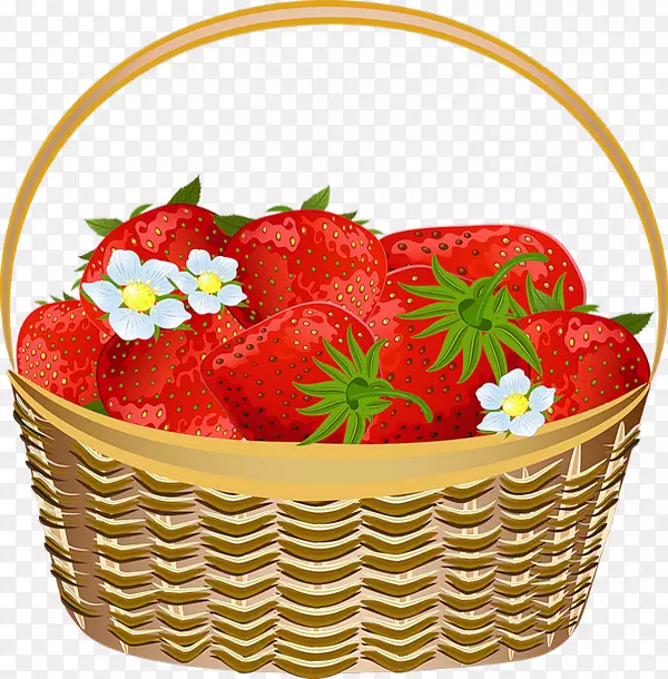 草莓篮水果绘图夹艺术.水果篮
