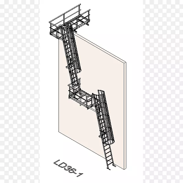 建筑信息建模工程工业.梯子