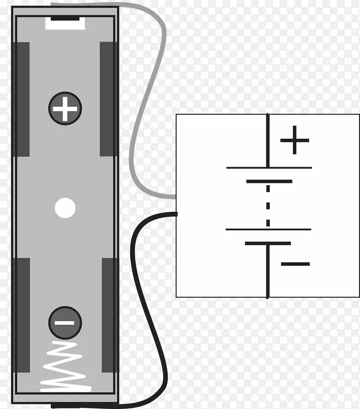 电子符号电池支架接线图电路图电子学