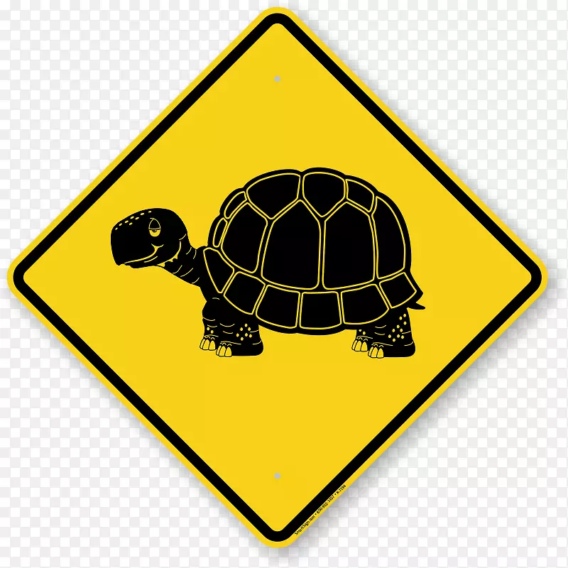 交通标志道行人过路警告标志-乌龟