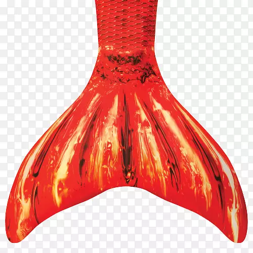鱼翅美人鱼红颜色橙色-美人鱼尾巴