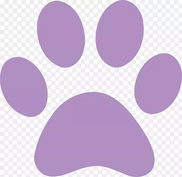 爪色熊狗夹艺术-水彩紫色