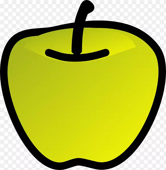 苹果动画剪辑艺术-绿色苹果