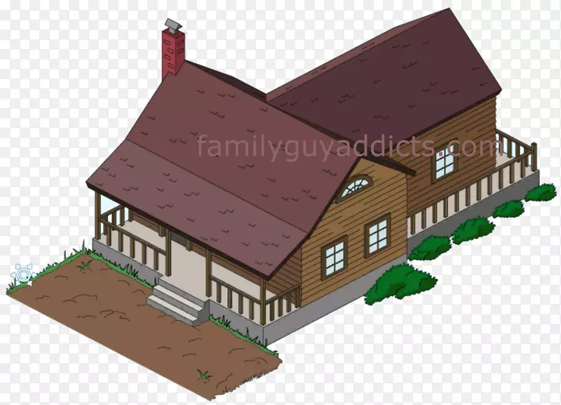 房屋建筑正面屋顶棚-小木屋