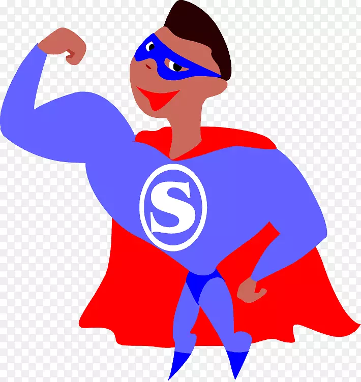 超级英雄卡通超人剪辑艺术