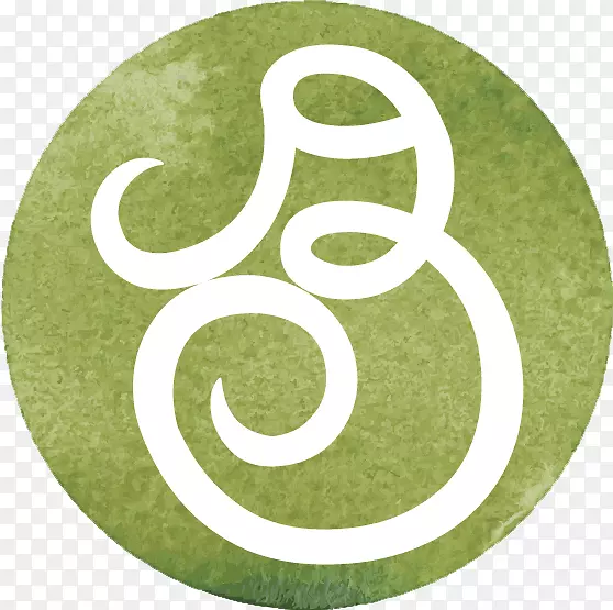 专栏作家标识生活与贝斯符号-绿色圆圈