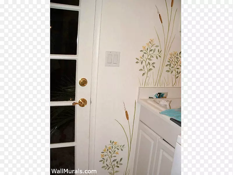 橱窗洗衣房家具.彩绘花