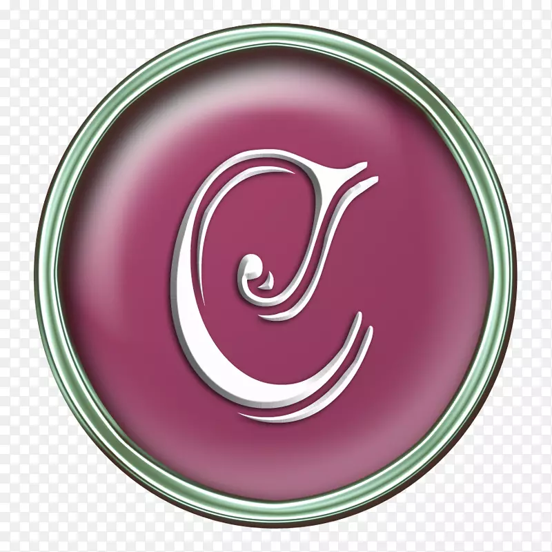 紫红色圆圈-字母c