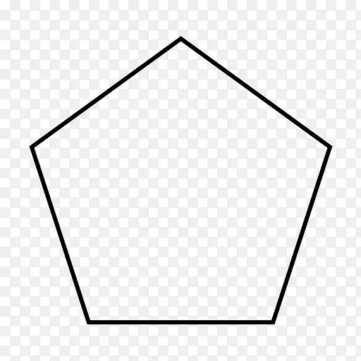 正多边形五角正则多边形几何图形-笔划
