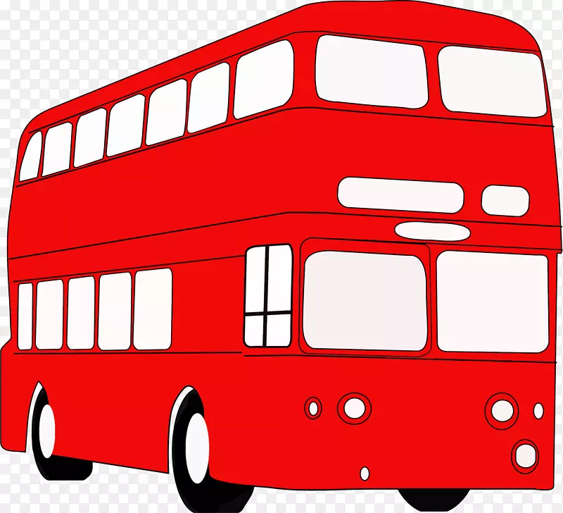 双层巴士，伦敦AEC，Routemaster，剪贴画，艺术校车，校车