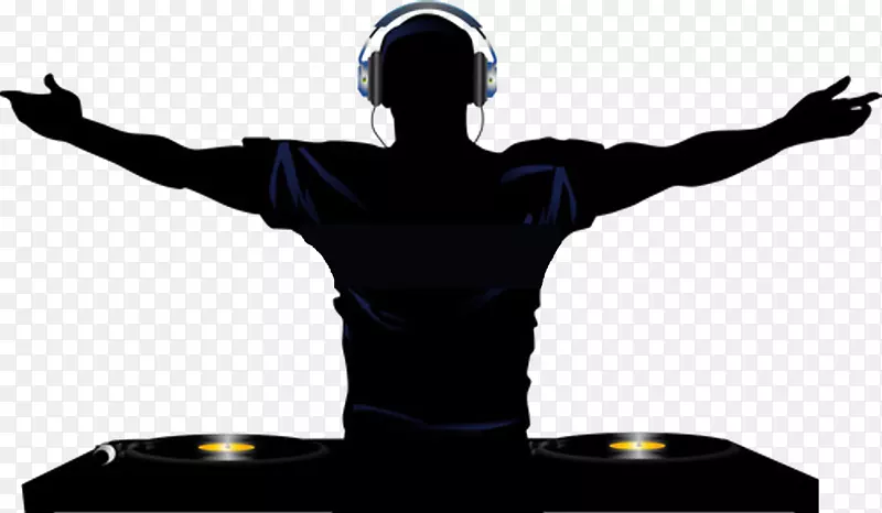 唱片骑师DJ混音留声机唱片免版税-DJ