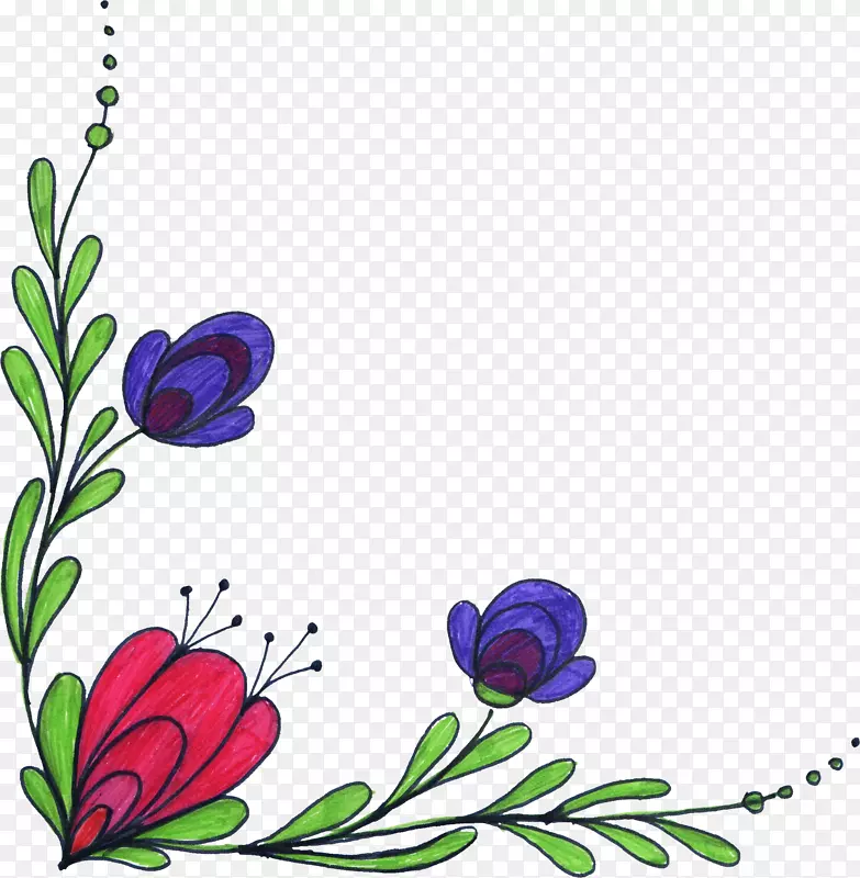艺术花卉设计花画-涂鸦