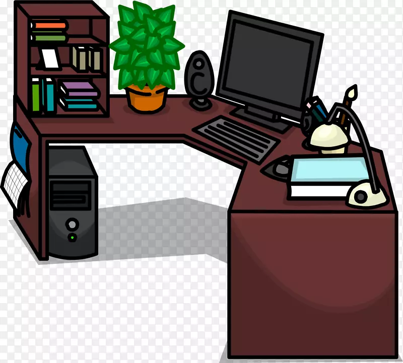 桌面电脑俱乐部企鹅娱乐公司-卡通电脑