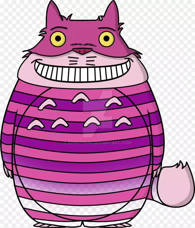 紫色洋红色卡通-Totoro