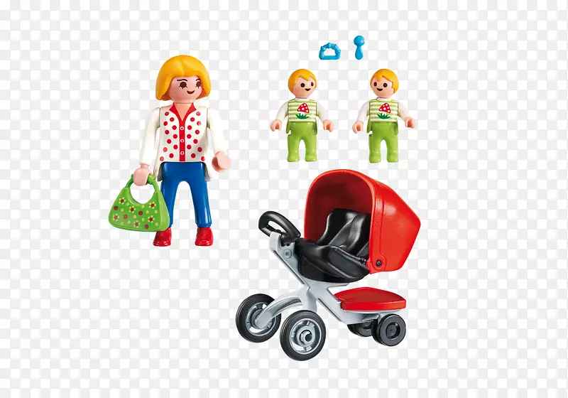 Playmobil玩具儿童购物车婴儿运输-城市生活