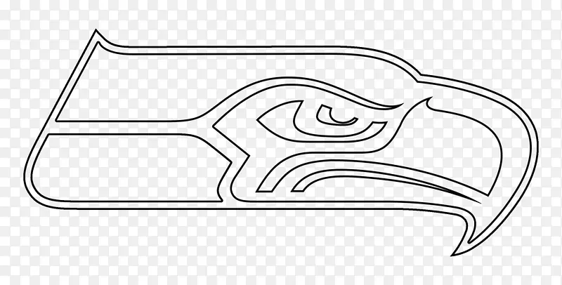 西雅图海鹰NFL画线艺术杰克逊维尔美洲虎-西雅图海鹰