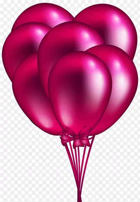 气球红色摄影生日剪贴画-粉红色气球