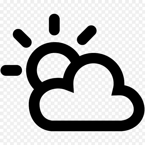 天气预报电脑图标剪贴画-多云
