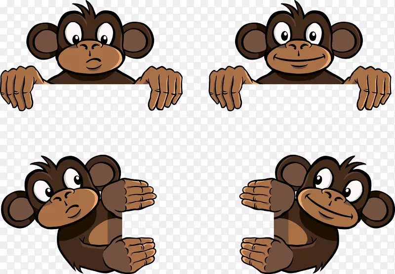 三只聪明的猴子-免皇族-袋鼠