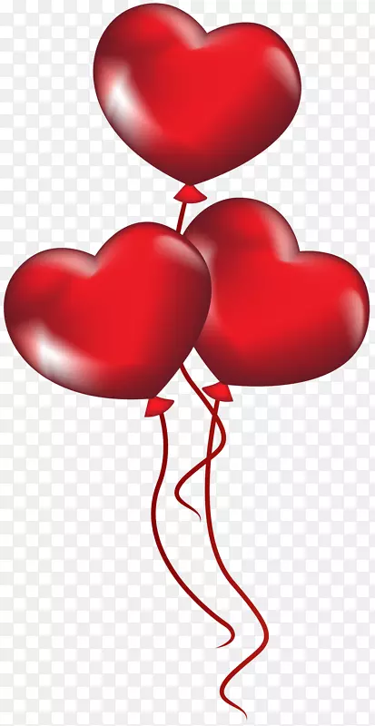 气球情人节心脏夹艺术-情人节