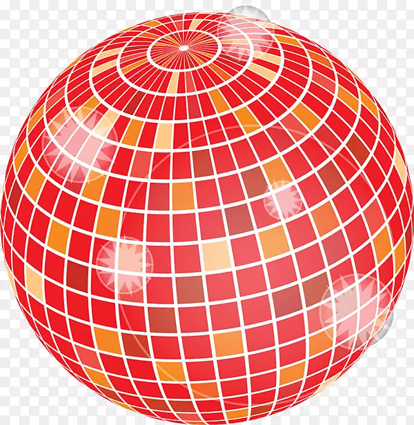 圆球线点图案-迪斯科球