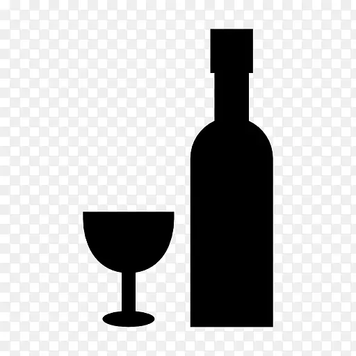 香槟酒瓶电脑图标-葡萄酒