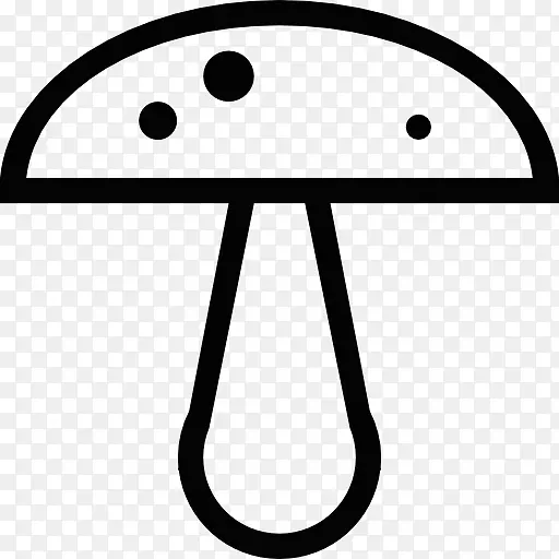 线条艺术头饰符号剪贴画-真菌