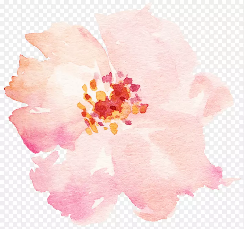 花卉水彩画-丁香花