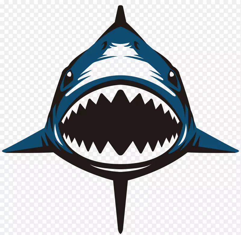 大白鲨超级仙台虎鲨标志-鲨鱼