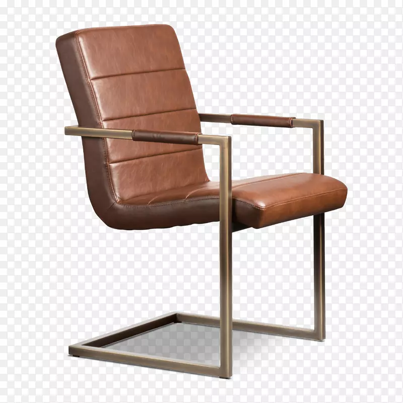 Eetkamerstoel椅子，皮革，金属，木材-特级销售