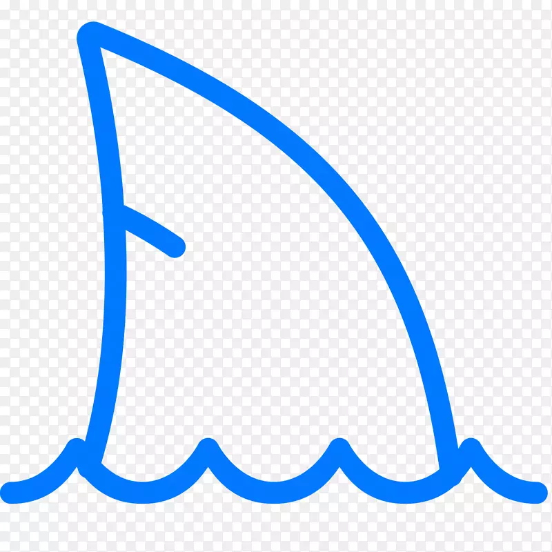 大白鲨电脑图标鱼蓝莓