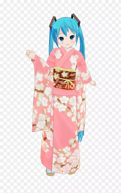 和服Hatsune Miku yukata Meg嘌呤Luka-kimono
