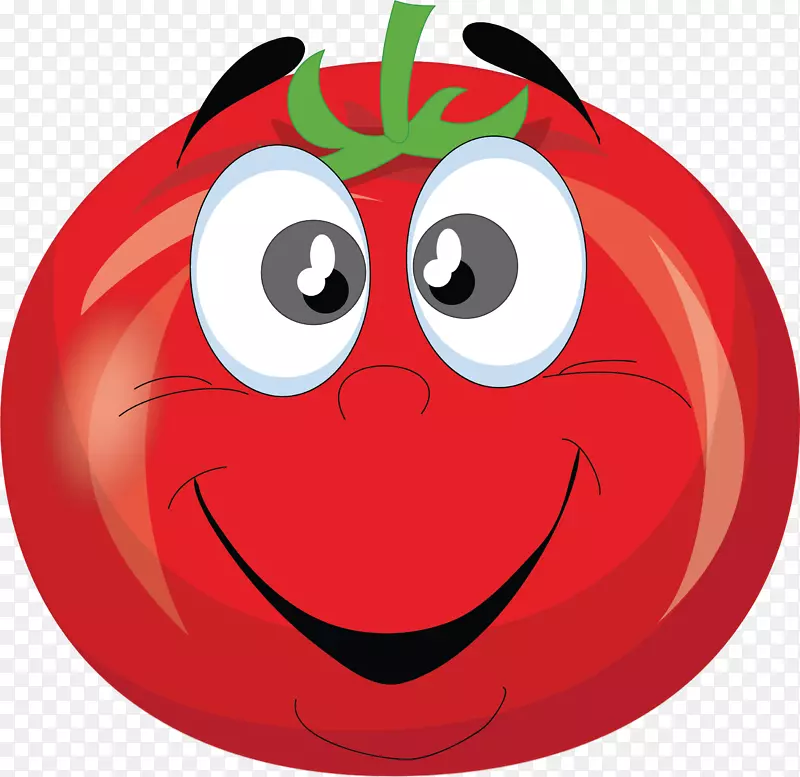 蔬菜番茄卡通剪贴画-番茄