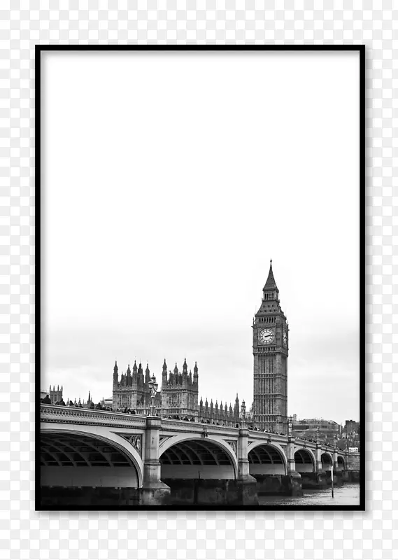 威斯敏斯特宫，大本，威斯敏斯特桥，塔桥，摄影-大本钟
