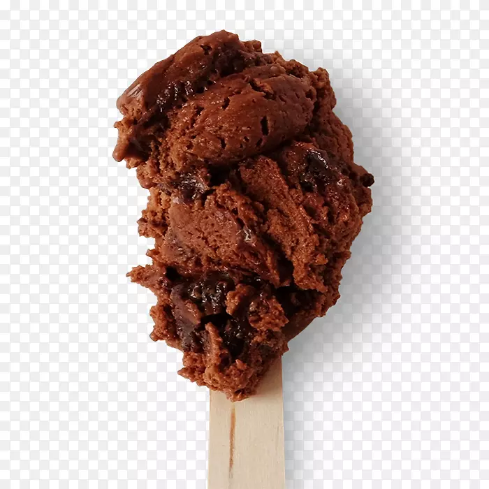 巧克力冰淇淋巧克力布朗尼冰淇淋锥-泥