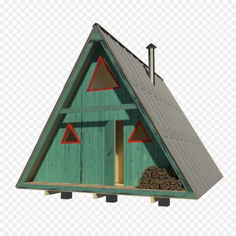 房屋图a-框架式房屋平面图原木小屋-平房