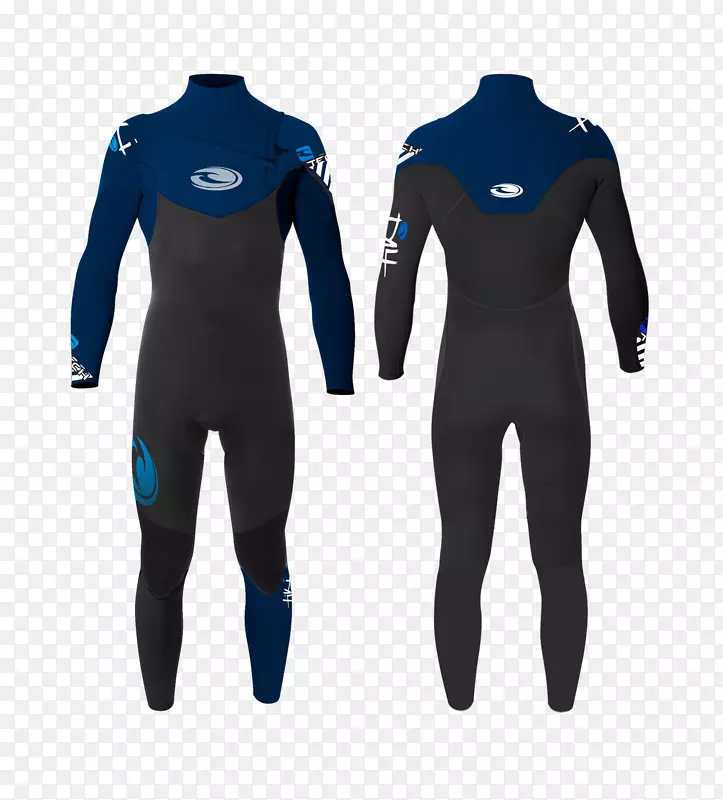 欧尼尔干式潜水衣-氯丁橡胶冲浪-蓝色技术