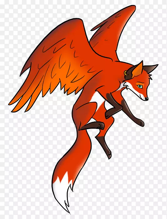 红狐狗画艺术-狐狸