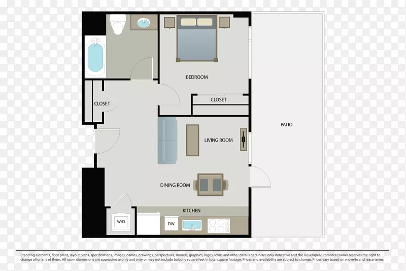平面图房屋平面图平方尺公寓-卧室
