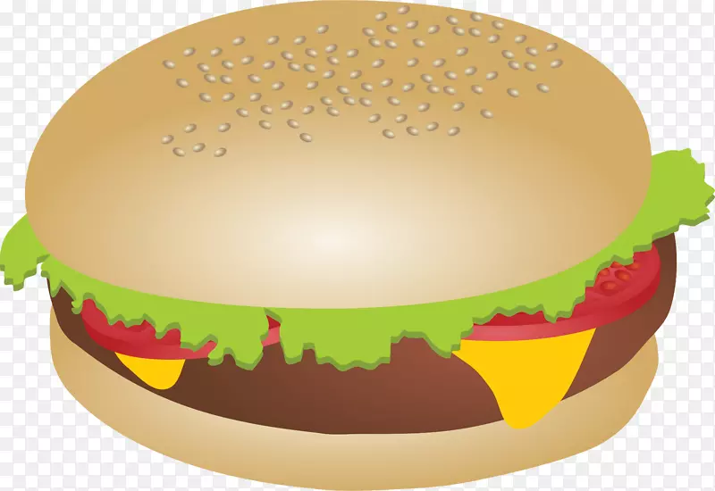 汉堡包快餐芝士汉堡素食汉堡夹艺术