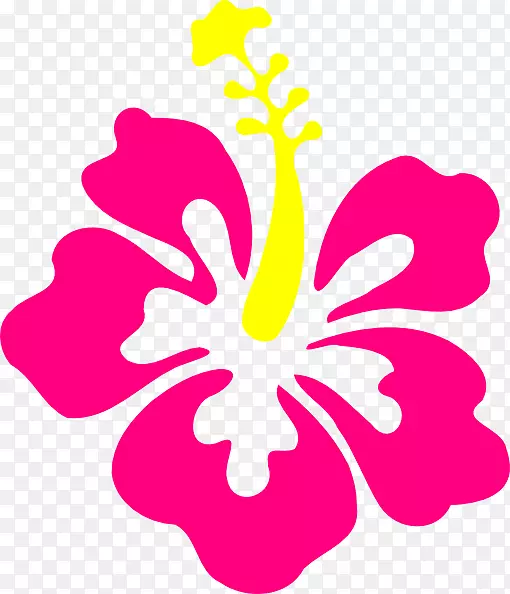 夏威夷木槿剪贴画-夏威夷花