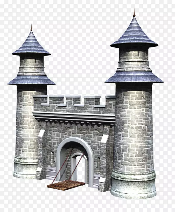 建筑绘图城堡-阳台