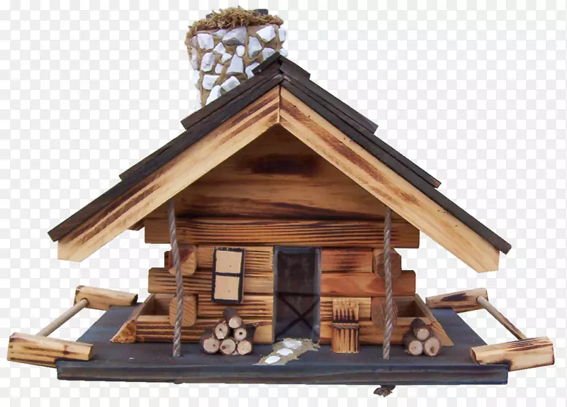 鸟类喂食松鼠挡板巢盒-小屋
