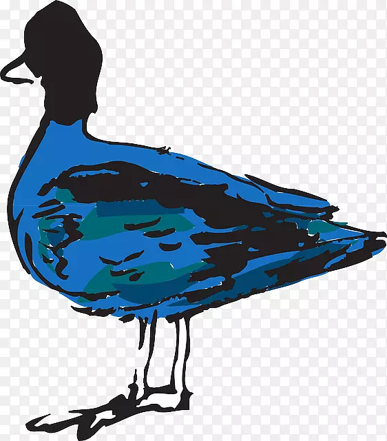 鸭鸟剪贴画-蓝鸟