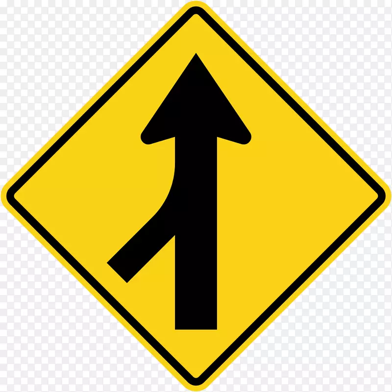 合并交通标志道路警告标志-泰国