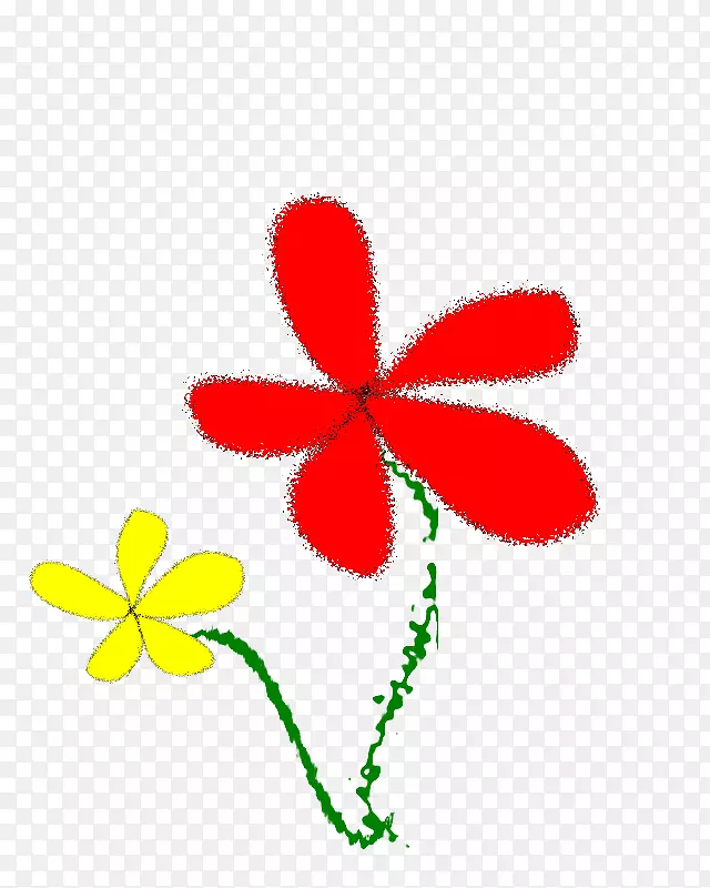 红花剪贴画-野花